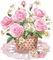MMarcia gif  cesta flores fleur rose - GIF animado grátis Gif Animado