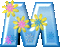 M floral - Darmowy animowany GIF animowany gif
