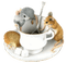 zwei Mäuse, Kaffeetasse