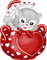 valentine cat by nataliplus - 免费PNG 动画 GIF