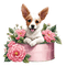 puppy dog valentine day png tube scrap - png gratuito GIF animata