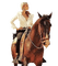 femme woman cheval horse western wild west cowgirl - bezmaksas png animēts GIF