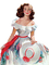 vintage woman red teal - безплатен png анимиран GIF