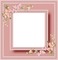 beautiful pink frame with flowers - png gratuito GIF animata