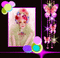 multicolore image encre animé femme papillon effet mariage cadre carnaval printemps edited by me - GIF animado gratis GIF animado