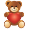 Kaz_Creations Cute Valentines Bear Heart Love - zadarmo png animovaný GIF