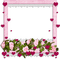 pink frame with pink roses