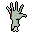 zombie severed hand small pixel art green tiny - Free animated GIF Animated GIF
