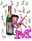 Kaz_Creations Alphabets Confetti Betty Boop  Letter M - GIF animado grátis Gif Animado
