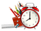 School. Colored pencils. Clock. Leila - Free PNG Animated GIF