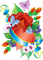 Roses and heart - png gratis GIF animasi