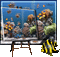 fond beach sea underwater fish - GIF animado grátis Gif Animado