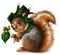 st. Patrick squirrel  by nataliplus - gratis png geanimeerde GIF