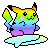 rainbow pikachu - бесплатно png анимированный гифка