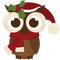 christmas noel owl deco - png gratis GIF animasi
