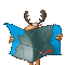 Moose with map - Animovaný GIF zadarmo animovaný GIF