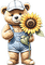 ♡§m3§♡ kawaii bear yellow sunflower cute - gratis png geanimeerde GIF