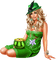 St. Patrick’s Day woman femme frau tube green human beauty fetes holiday feast feiertag - gratis png animerad GIF