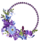 purple flower frame circle cercle violet cadre fleur