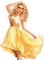 femme en jaune.Cheyenne63 - png gratis GIF animado
