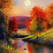 kikkapink autumn background  painting vintage - png gratis GIF animado