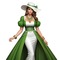 Woman in green. Hat. Leila - GIF animé gratuit