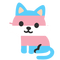 Trans Pride cat emoji - PNG gratuit GIF animé