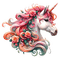 unicorn pink orange - GIF animado gratis