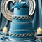 Blue Tiered Cake Background - png gratis GIF animasi