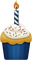 Kaz_Creations Birthday Cake Blue - png gratis GIF animasi