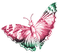 soave deco butterfly scrap pink green - PNG gratuit GIF animé