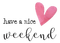 text weekend pink heart letter deco tube friends family - PNG gratuit GIF animé