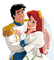 arielle and eric mariage - png grátis Gif Animado