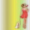 image encre couleur texture femme chapeau chien edited by me - PNG gratuit GIF animé