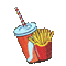 soda cup and fries rotating back and forth - GIF animé gratuit GIF animé