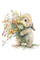 loly33 lapin aquerelle printemps - Безплатен анимиран GIF