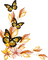 butterflies and leaves - png grátis Gif Animado