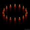 Rotating Red Candles and Flames - GIF animado gratis GIF animado