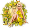 mujer amarillo - besplatni png animirani GIF