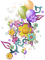 patymirabelle ballons et fleurs - PNG gratuit GIF animé