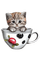Chat dans une tasse - Free PNG Animated GIF