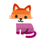 Lesbian cat emoji - bezmaksas png animēts GIF