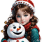loly33 enfant bonhomme de neige - png gratuito GIF animata