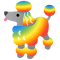 Emoji supply rainbow poodle dog - nemokama png animuotas GIF