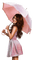kvinna paraply-rosa - ingyenes png animált GIF