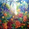 background flowers painting dolceluna - PNG gratuit GIF animé