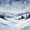 Winter Hills Landscape - png gratis GIF animado
