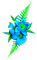 Flowers.Blue.Green - png grátis Gif Animado
