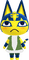 ankha cosplaying as the hare from np - безплатен png анимиран GIF