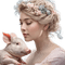 Frau mit Schweinchen - GIF animado grátis